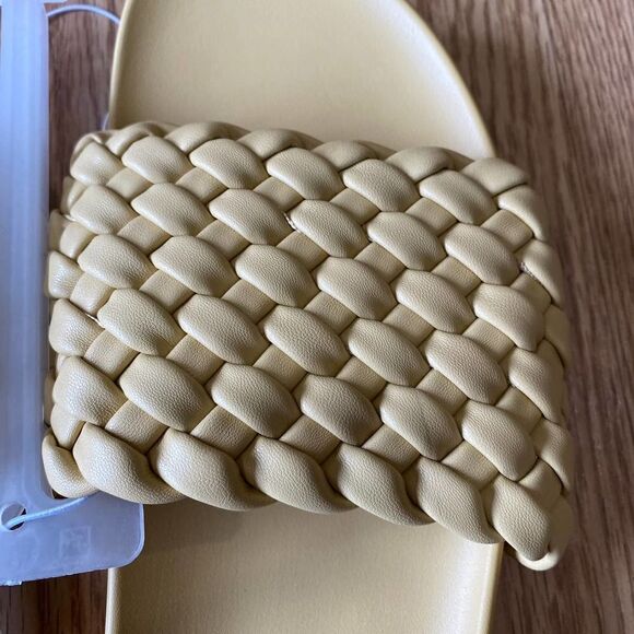 Universal Thread Polly Woven Slide Sandals Yellow 11 - Picture 4 of 6